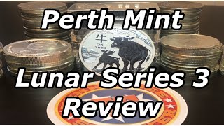 ThePerthMintAustralia  LUNAR 3 SILVER COIN SERIES REVIEW [upl. by Lorsung]