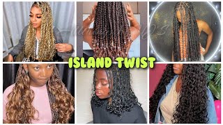 Elegant Flat twist Braids Passion Twist Hairstyles Island twist Senegalese twist braid Aub604 [upl. by Doyle]