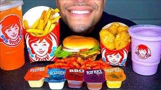 ASMR Wendy’s Eating Show Hot Cheetos Mukbang Jalapeño Chicken Nuggets Frosty Fries No Talking Jerry [upl. by Ojibbob519]