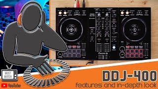 PIONEER DDJ400  EXCLUSIVE LOOK AT KEY FEATURES [upl. by Annid517]