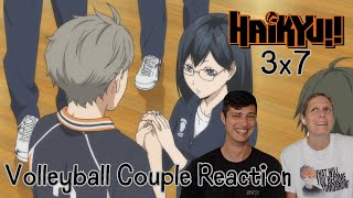 Volleyball Couple Reaction to Haikyu S3E7 quotObsessionquot [upl. by Lal]