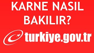 EDevlet Karne Nasıl Bakılır Karne Notu Öğrenme [upl. by Lindly]