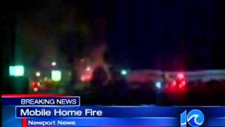 Newport News Mobile home fire [upl. by Aihsile]