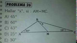 Geometría triángulos PROBLEMA DEL 21 AL 30 [upl. by Vizza]