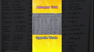 Antonyms  opposite words  Antonyms in english  Antonyms words trick antonyms antonym [upl. by Marvella]