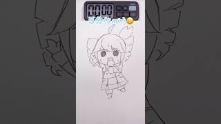 テトリスのテトを5秒、10秒、1分、5分で描いてみたDrawing Teto in 5sec10sec1mins5mins テトリス vocaloid drawing shorts [upl. by Wesa]