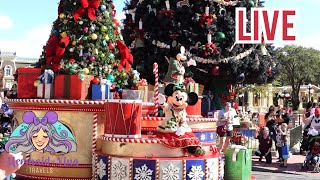 Mickey Christmas Parade LIVE  Disney Production Filming [upl. by Anoed]