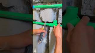 Bathroom ppr water pipe welding skills plumber woodworking plumbingsuppliesforyou pipingskills [upl. by Eicart654]