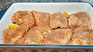 Crispy Baked Chicken Recipe  Easy Baked Chicken Thighs [upl. by Jolenta]