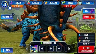 STEGOCERATOPS MAX LEVEL 40  Jurassic World The Game  iOS Android Gameplay HD [upl. by Alekim442]