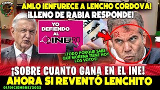 AMLO ¡ENFURECE A LENCHO DEL INE RABIOSO SE PUSO A GRITAR EN EL MICROFONO ¡SOBRE EL DINERO [upl. by Vins]