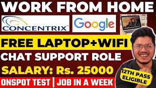 Concentrix work from home jobs  Concentrix chat support job  Concentrix Work at home  MNC jobs [upl. by Leupold517]