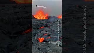 Sampling a molten Lava on Kilauea Volcano Hawaii  Geology GeologyPage Lava volcano hawaii [upl. by Brose]