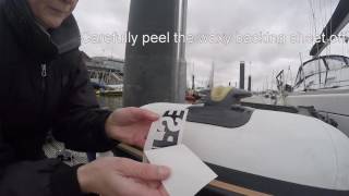 Funkymonkey Boatnames RIB vinyl application Video [upl. by Gerard]