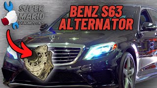 MERCEDES S63 AMG 55L W222 4MATIC  HOW TO REPLACE ALTERNATOR  FAN  RADIATOR  RACK amp PINION [upl. by Wendelin]