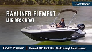 2022 Bayliner M15 Deck Boat Review Full Walkthrough Video [upl. by Enahsal]