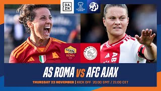 Roma  Ajax  UEFA Women’s Champions League 202324 Speelronde 2 Volledige wedstrijd [upl. by Brooke]