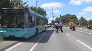 Busunfall mit 4 Verletzten in TroisdorfFriedrich WilhemsHütte am 23062014 [upl. by Nawaj]