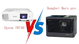 Epson TW740 3300 IOS lumens VS Dangbei mars pro laser projector 3200 ANSI lumens [upl. by Joletta]