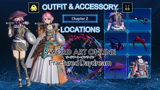 Sword Art Online Fractured Daydream  Outfit amp Accessory Locations Chapter 2 [upl. by Ekihc]