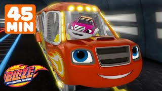 Blaze Transforms into a Subway Train 🚇  45 Minute Compilation  Blaze and the Monster Machines [upl. by Leahciam]