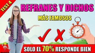 ¿Cuántos refranes y dichos conoces  ¿Podrás completar estos refranes  PARTE 4  MentalTest [upl. by Joost]