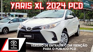 YARIS 2024 PCD  TOYOTA YARIS XL 2024 HATCH 0KM VERSÃO DE ENTRADA DETALHES DO INTERIOR [upl. by Rovaert]