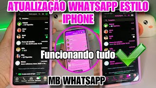 SAIU🔥NOVO WHATSAPP ESTILO IPHONE ATUALIZADO 2024 MB iOS WhatsApp FOUAD iOS [upl. by Aruam]