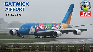 GATWICK AIRPORT  Plane Spotting 300324 liveplanespotting liveairport airportlive [upl. by Rodge]