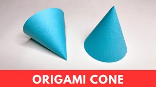 How to Make a Cone Out of Paper  Easy Origami 3D Cone Shape  DIY Maths Project [upl. by Arannahs]