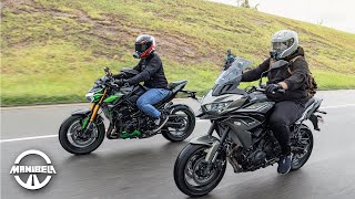 Road trip gamit ang Kawasakis Versys 650 at Z900 SE  Manibela Test Ride [upl. by Broderic]