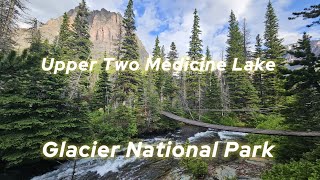 Upper Two Medicine Lake trail in Glacier National Park 4K nature hiking video [upl. by Hola]