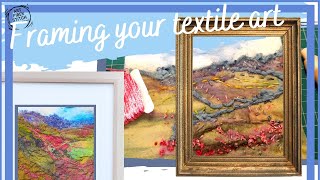 Framing tutorial on how to prepare your textile fabric art for the frame [upl. by Anaugahs]