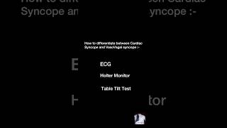 Which test is done to differentiate between Cardiac Syncope and VasoVagal Syncope [upl. by Kristien]