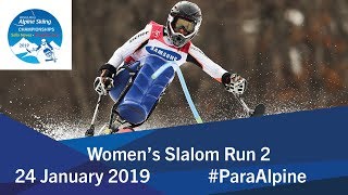 Womens Slalom Run 2  2019 World Para Alpine Skiing World Championships [upl. by Fannie]