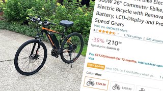 Important About ANCHEER Electric Bike Electric Mountain Bike 500W Review [upl. by Nylanna518]