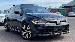 Volkswagen NEW Polo RLine 2023 in 4K Deep Black Pearl 17 inch Bergamo Walk Around amp detail inside [upl. by Lorrayne]