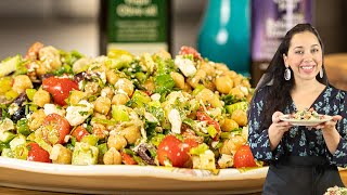 Mediterranean Chickpea Salad Ready in 15 Mins [upl. by Llenart]