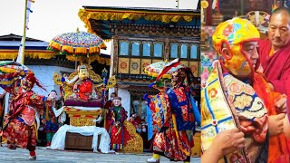 His Holiness Namkhai Nyingpo Rinpoche As Guru Tshokey Dorji  Lodrak Kharchu Tshechu In Bumthang [upl. by Rusel433]