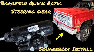 BEST Steering Upgrade for the 1973  1987 Chevy K10 Squarebody Trucks Borgeson Quick Ratio [upl. by Elson]