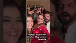 sonakshisinha zaheeriqbal shake a leg with kajol at their reception shorts mumbai [upl. by Mannes]