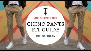 Chino amp Khaki Pants Fit Guide  Mens Clothing Fit Guide [upl. by Whiting]