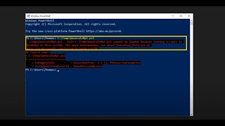 4 Ways to Fix PowerShell Error quotCannot Be Loaded Because Running Scripts Is Disabledquot [upl. by Sidonnie102]