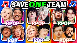 KPOP vs POP battle 3 SONGS vs 3 SONGS✨ Save One Drop One  KPOP QUIZ 2024 [upl. by Ailhad851]