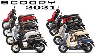 8 VARIAN WARNA HONDA SCOOPY 2021 TERBARU [upl. by Yellah]