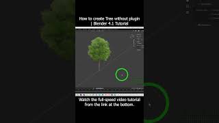 How to create Tree without plugin  Blender 41 Tutorial blender tree tutorial 3dmodeling [upl. by Jillie]