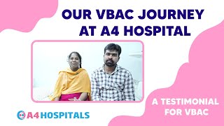 சிசேரியனுக்குப் பிறகு சுகப்பிரசவம் சாத்தியமாVBAC Success StoryA4 Hospital and Maternity Centre [upl. by Airdna279]