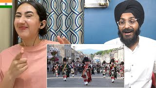 Indians REACT to Scotland Pipes and Drums Scotland the Brave [upl. by Iseabal]