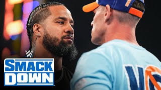 John Cena criticizes Jimmy Uso after turmoil with The Bloodline SmackDown highlights Sept 1 2023 [upl. by Amsirp]