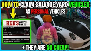 How To Claim Salvage Yard Robbery Vehicles As Personal Vehicles In GTA Online amp How Much It Costs [upl. by Ahseiyk577]